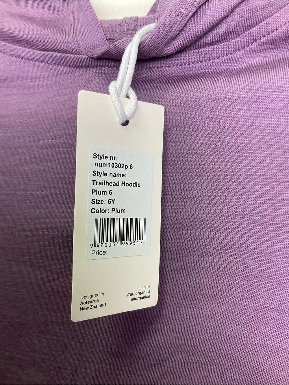 Nui Kids' Purple Hooded Pullover